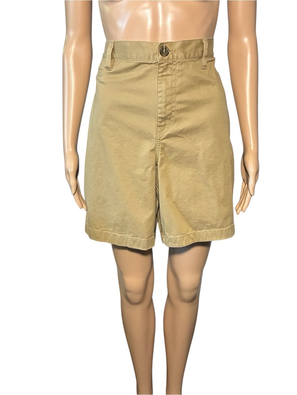 14th & Union Men's Chino Shorts 40W Khaki Cotton Blend Zip Fly Casual